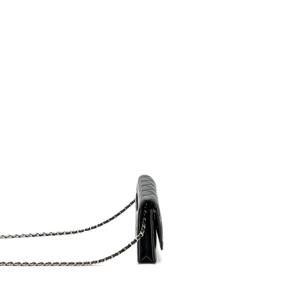 CHANEL CLASSIC WALLET ON CHAIN LAMBSKIN BLACK SHW