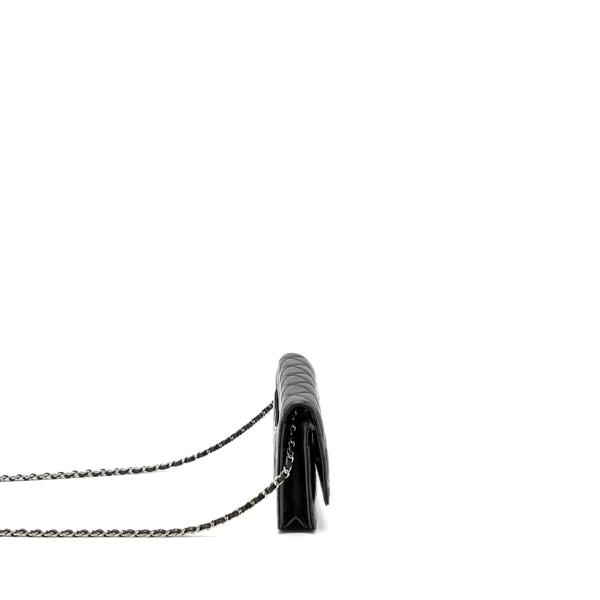 CHANEL CLASSIC WALLET ON CHAIN LAMBSKIN BLACK SHW