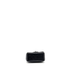 CHANEL MINI SQUARE FLAP BAG LAMBSKIN BLACK SHW (MICROCHIP)