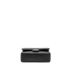 CHANEL SMALL CLASSIC DOUBLE FLAP BAG CAVIAR BLACK SHW (MICROCHIP)