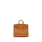 HERMES BIRKIN 20 ALLIGATOR MISSISSIPPIENSIS MAT GOLD GHW