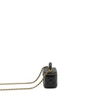 CHANEL TOP HANDLE MINI VANITY LAMBSKIN BLACK GHW