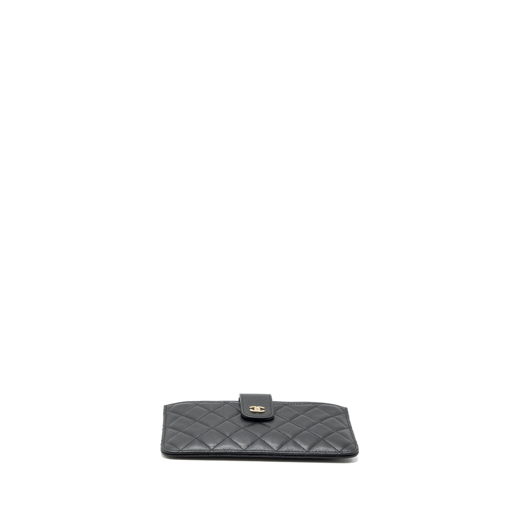 CHANEL CLUTCH WALLET CAVIAR BLACK LGHW