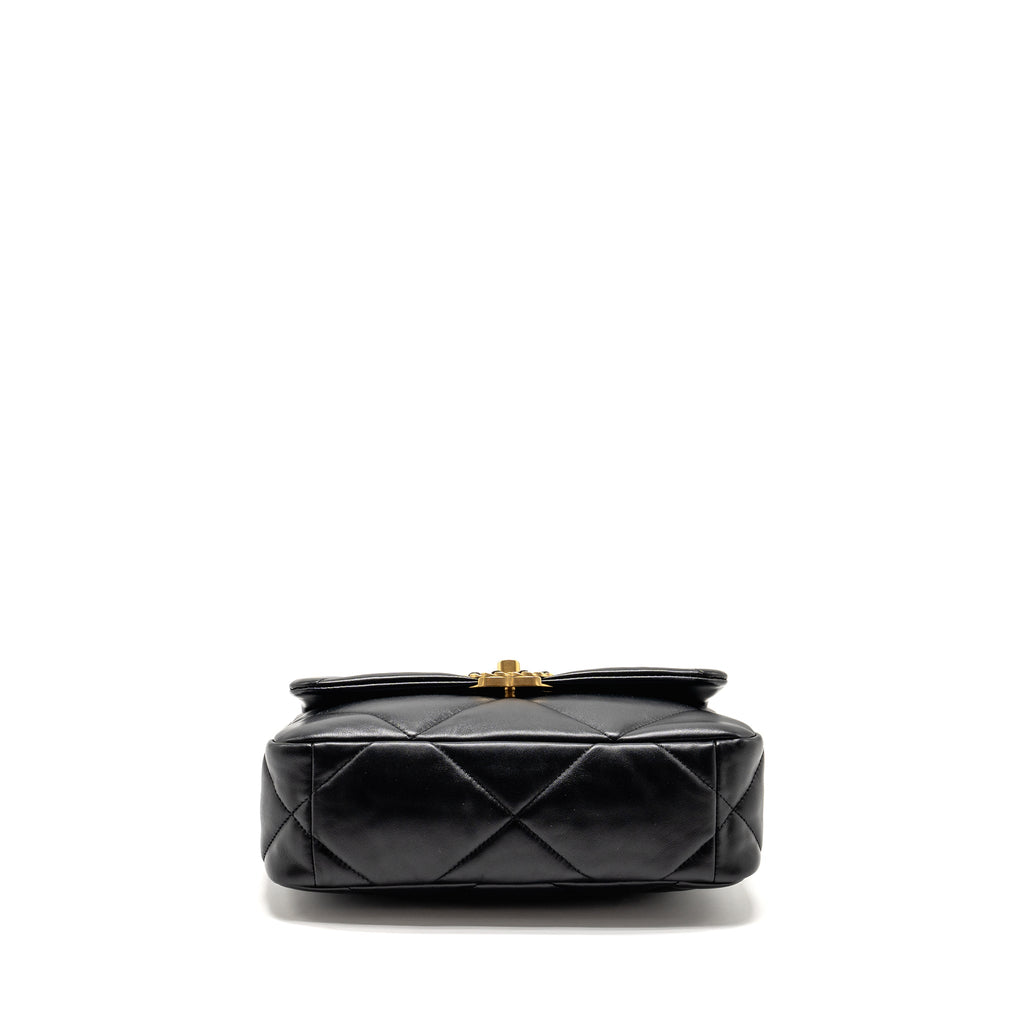 CHANEL SMALL 19 BAG LAMBSKIN BLACK MULTICOLOR HARDWARE (MICROCHIP)