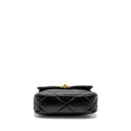 CHANEL SMALL 19 BAG LAMBSKIN BLACK MULTICOLOR HARDWARE (MICROCHIP)