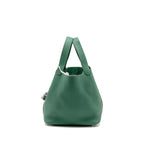 HERMES PICOTIN 22 LOCK BAG CLEMENCE VERT MOYEN SHW