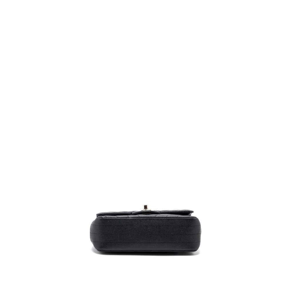 CHANEL MINI RECTANGULAR FLAP BAG CHEVRON CAVIAR BLACK SHW