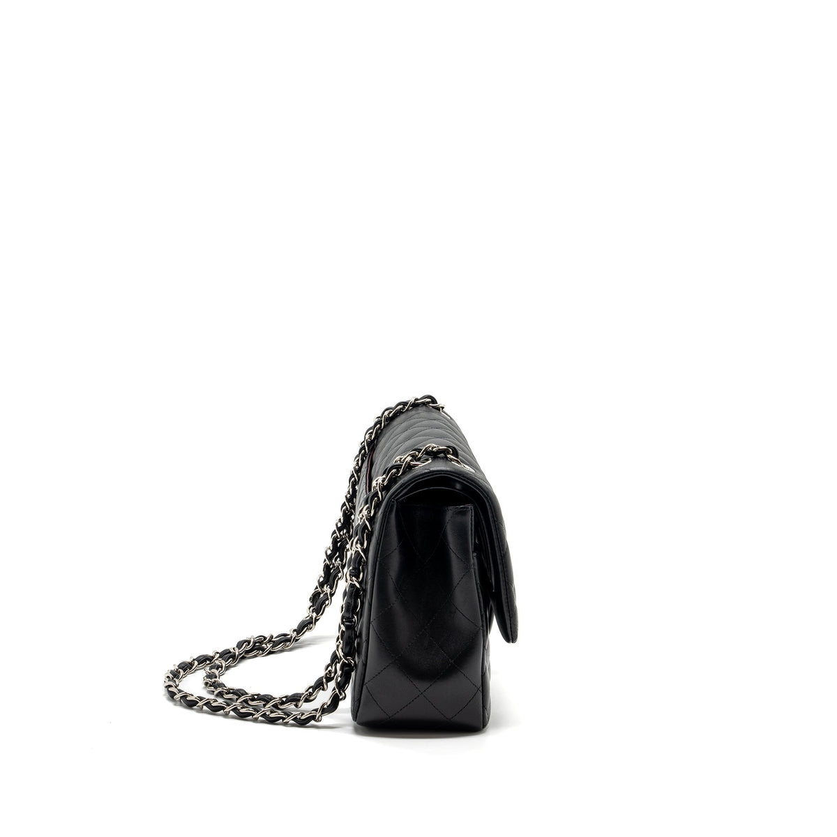 CHANEL JUMBO CLASSIC DOUBLE FLAP LAMBSKIN BLACK SHW