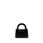 CHANEL 23K MINI SHOPPING BAG CALFSKIN BLACK GHW (MICROCHIP)