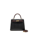 Hermes Kelly 25 Special Order Epsom Black/ Rouge H LGHW