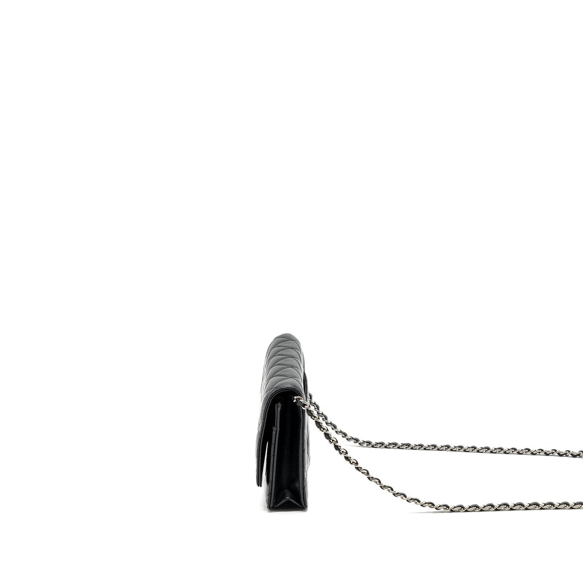 CHANEL CLASSIC WALLET ON CHAIN LAMBSKIN BLACK SHW