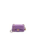 CHANEL 22S PEARL CRUSH MINI RECTANGULAR FLAP BAG LAMBSKIN PURPLE GHW (MICROCHIP)