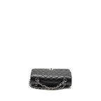 CHANEL SMALL CLASSIC DOUBLE FLAP BAG CAVIAR BLACK SHW (MICROCHIP)