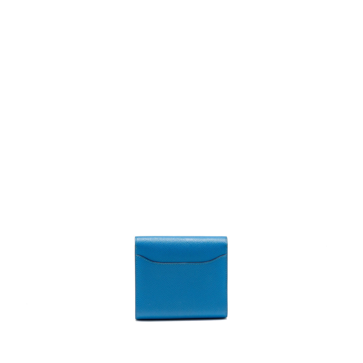 Hermes Constance Compact Wallet Epsom Blue GHW