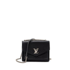 LOUIS VUITTON MYLOCKME SATCHEL CHAIN BAG CALFSKIN BLACK SHW