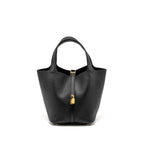 Hermes Picotin 22 Lock Bag Clemence Black GHW