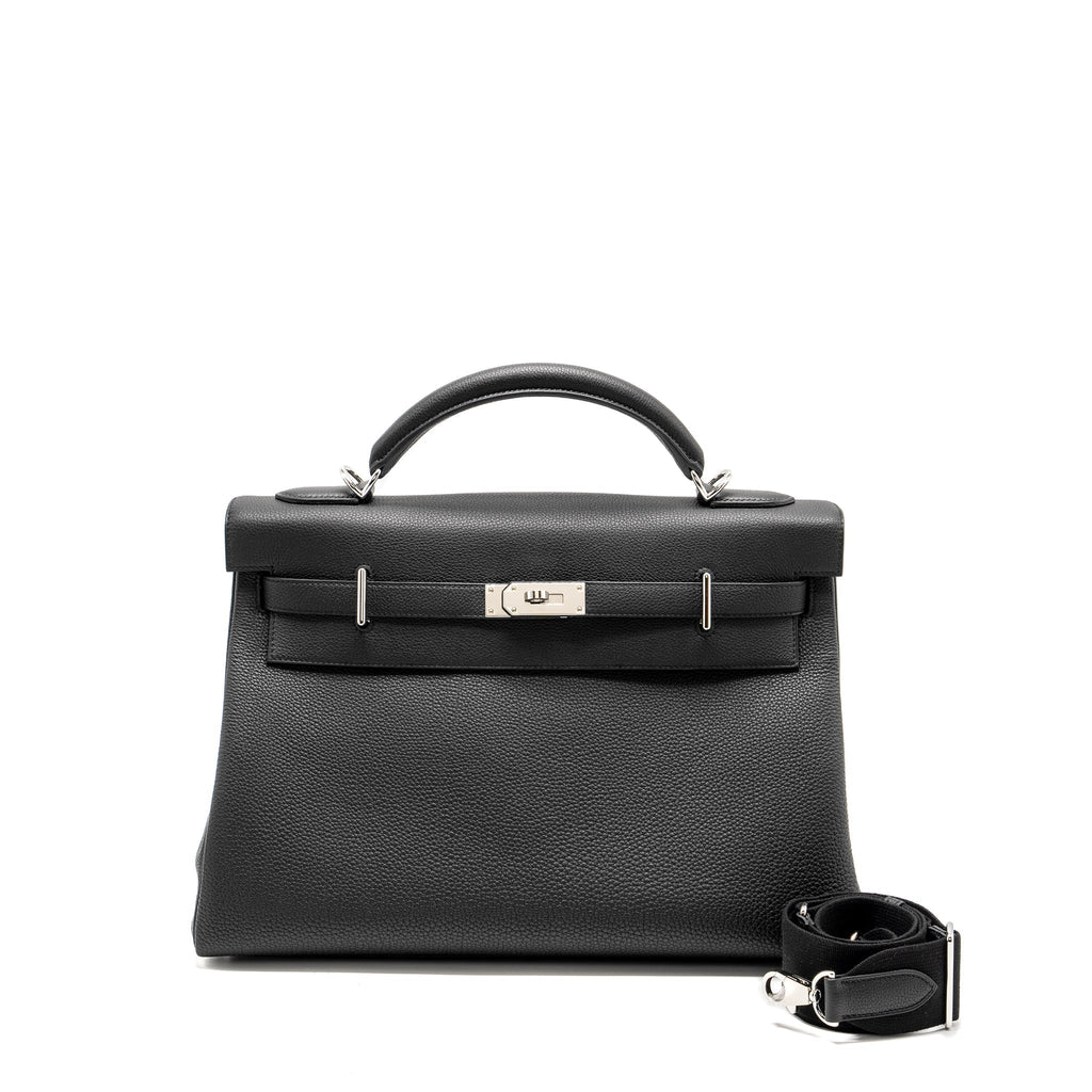 HERMES KELLY MAXI 42 TOGO BLACK SHW