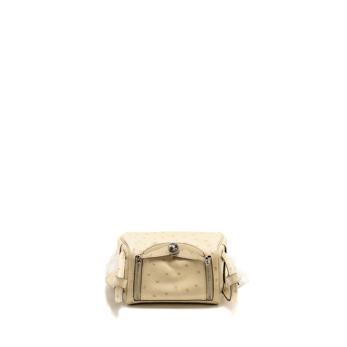 Hermes Mini Lindy Ostrich 3C Parchemin SHW