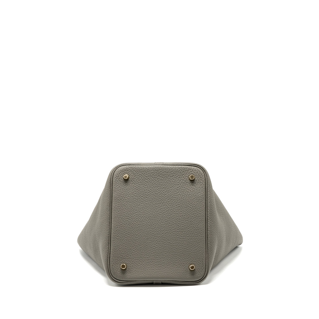 Hermes Picotin 22 Lock Bag Clemence Gris Meyer GHW