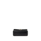 CHANEL TOP HANDLE MINI RECTANGULAR FLAP BAG LAMBSKIN BLACK LGHW (MICROCHIP)