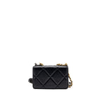 CHANEL 19 WALLET ON CHAIN LAMBSKIN BLACK MULTICOLOUR HARDWARE (MICROCHIP)