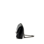 CHANEL 2.55 SMALL REISSUE FLAP BAG AGED CALFSKIN BLACK RUTHENIUM HARDWARE (MICROCHIP)