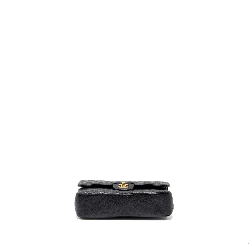 CHANEL MEDIUM CLASSIC DOUBLE FLAP BAG CAVIAR BLACK GHW