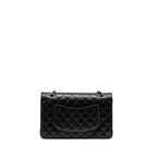 CHANEL MEDIUM CLASSIC DOUBLE FLAP BAG LAMBSKIN BLACK SHW