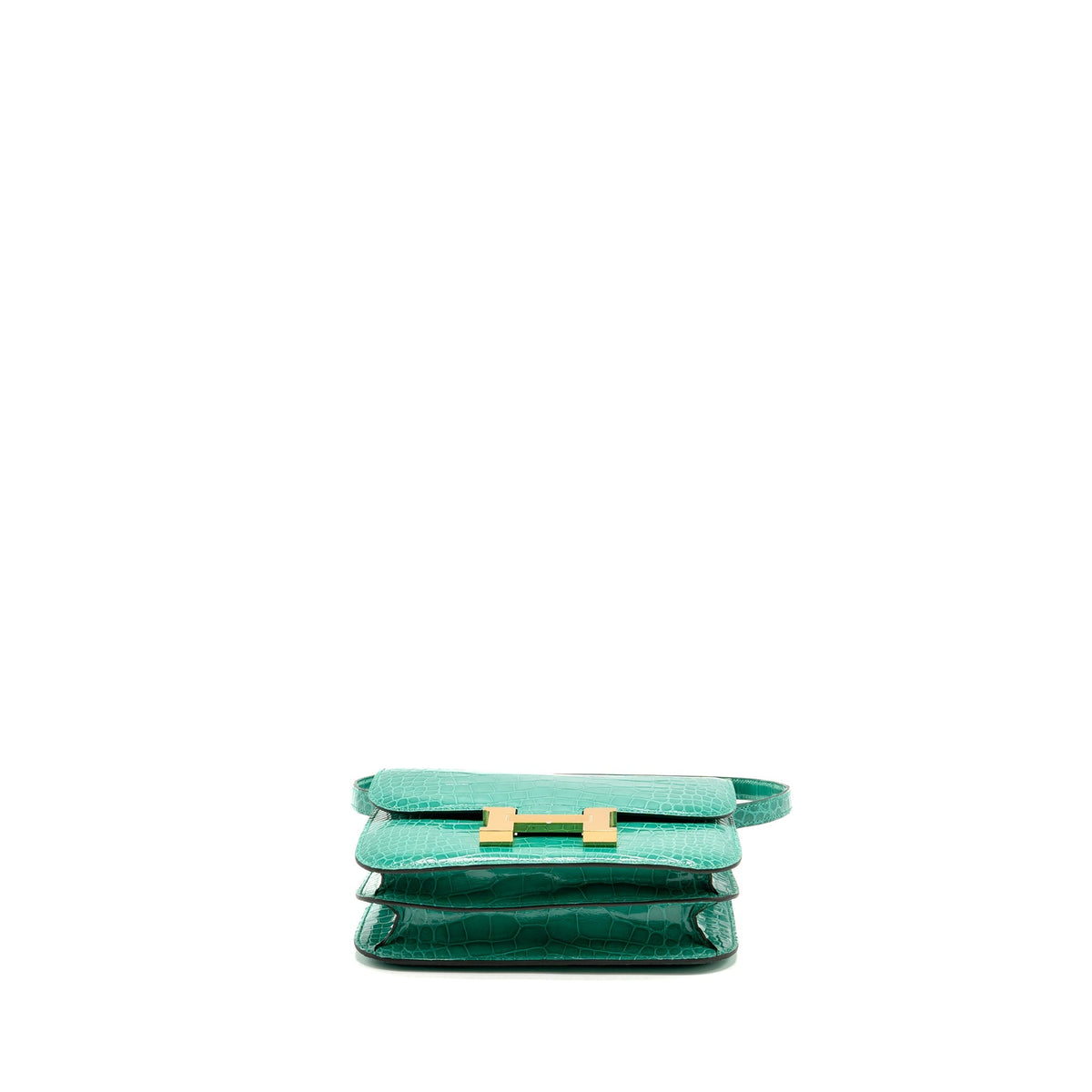 Hermes mini constance shiny alligator mississippiensis vert jade GHW