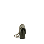 CHANEL 22K MEDIUM CLASSIC DOUBLE FLAP BAG LAMBSKIN OLIVE GREEN LGHW(MICROCHIP)