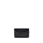 CHANEL CLASSIC WALLET ON CHAIN LAMBSKIN BLACK SHW