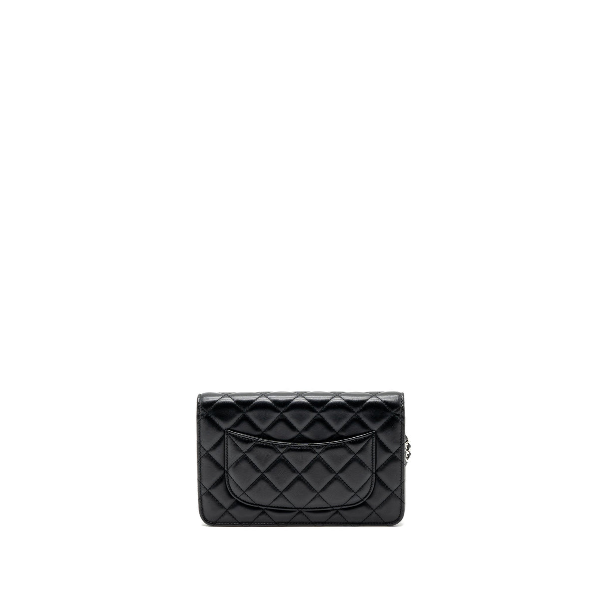 CHANEL CLASSIC WALLET ON CHAIN LAMBSKIN BLACK SHW