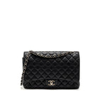 CHANEL MAXI CLASSIC DOUBLE FLAP BAG CAVIAR BLACK SHW