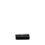 CHANEL CAMELLIA WALLET ON CHAIN CAVIAR BLACK GHW (MICROCHIP)