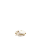 CHANEL 23C ROUND CLUTCH LAMBSKIN WHITE LGHW (MICROCHIP)