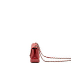 CHANEL MINI SQUARE FLAP BAG CAVIAR RED SHW