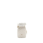 CHANEL 24C MINI BACKPACK/CROSSBODY BAG CAVIAR WHITE LGHW (MICROCHIP)