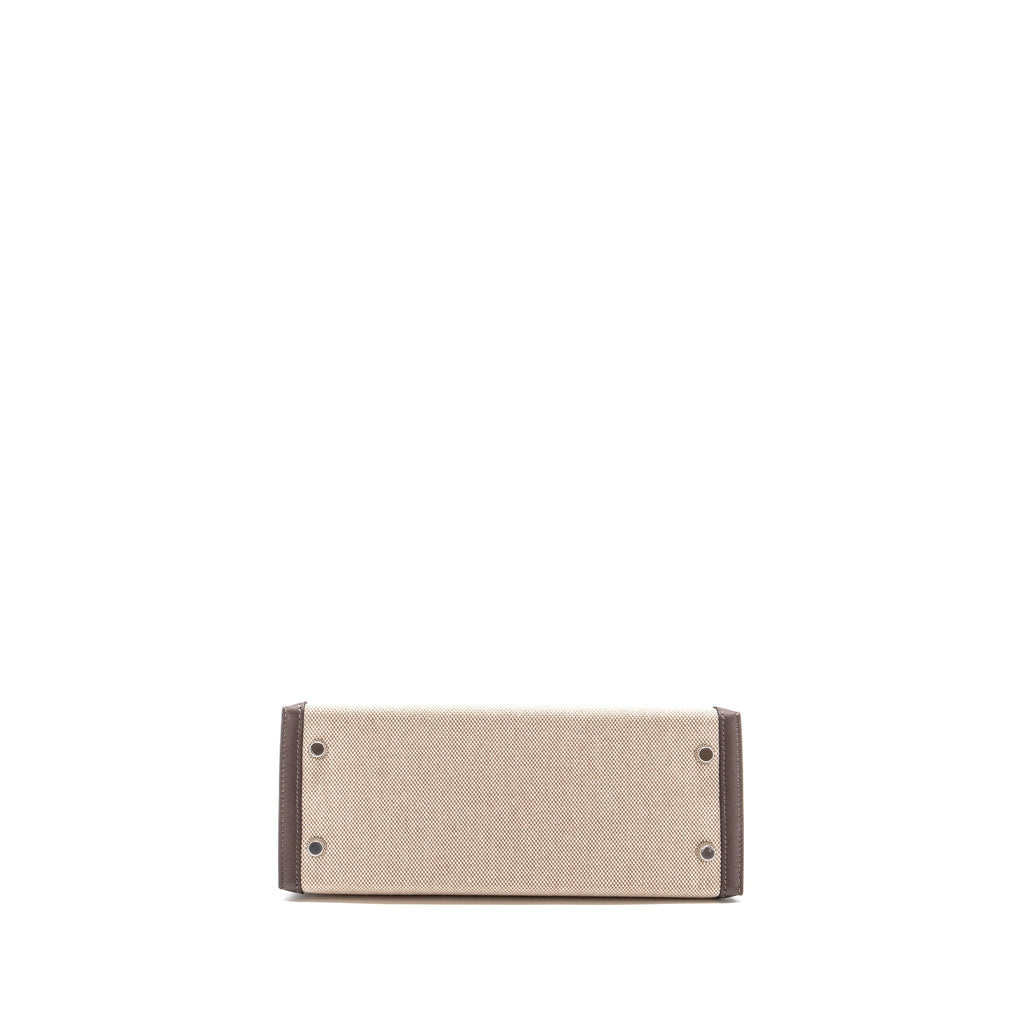 Hermes Kelly 25 Canvas/Swift Moka SHW