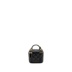 CHANEL TOP HANDLE MINI VANITY LAMBSKIN BLACK GHW