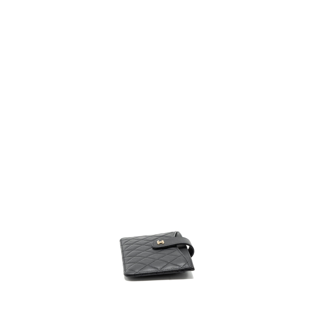 CHANEL CLUTCH WALLET CAVIAR BLACK LGHW