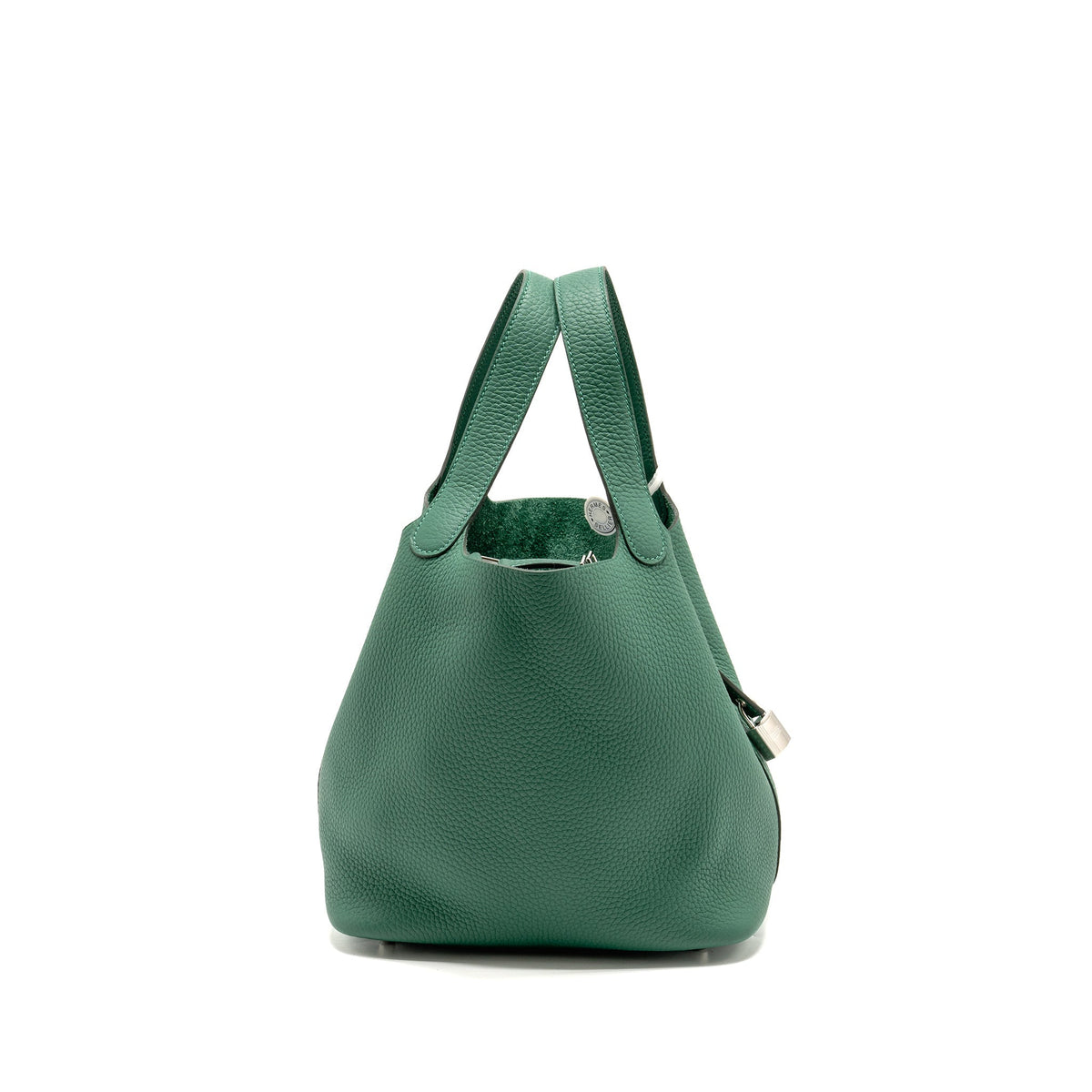 HERMES PICOTIN 22 LOCK BAG CLEMENCE VERT MOYEN SHW