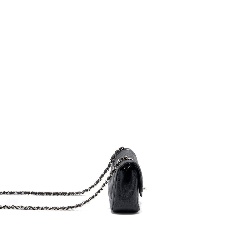CHANEL MINI RECTANGULAR FLAP BAG CHEVRON CAVIAR BLACK SHW