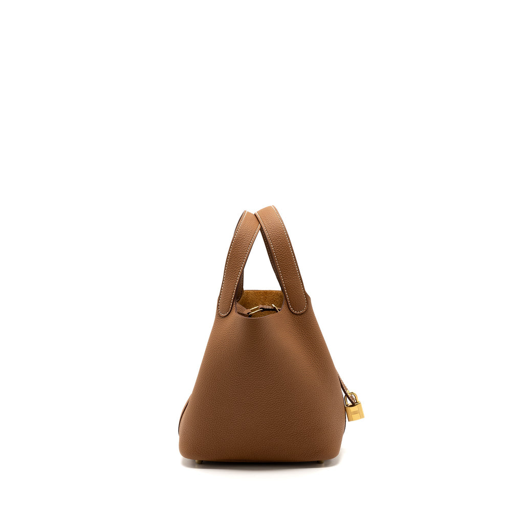 Hermes Picotin 18 Lock Bag Taurillon Maurice Gold GHW