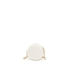 CHANEL ROUND CLUTCH WITH CHAIN CAVIAR WHITE LGHW