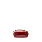 CHANEL MINI 22 BAG SHINY CALFSKIN RED GHW (MICROCHIP)