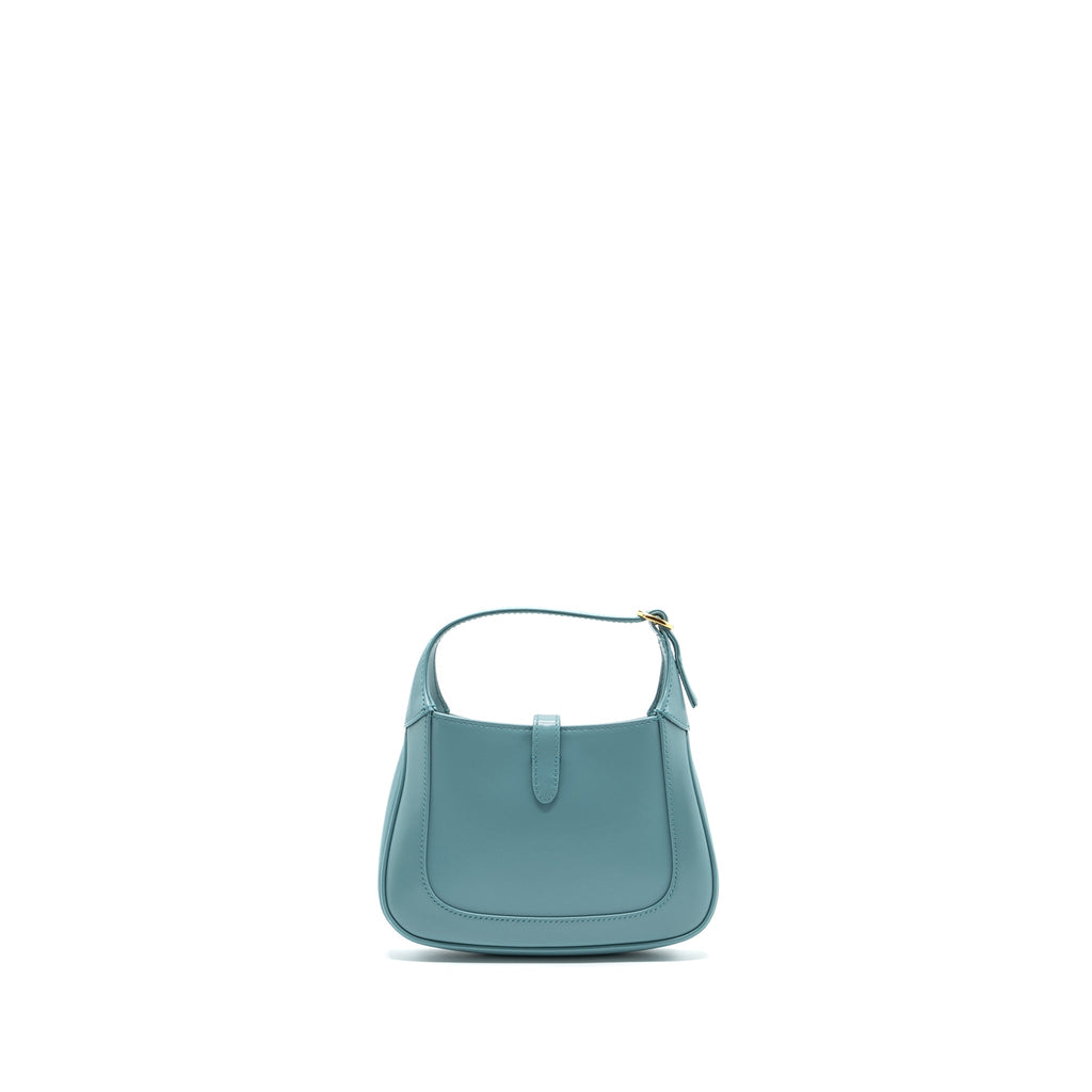 GUCCI JACKIE 1961 MINI SHOULDER BAG LEATHER BLUE GHW