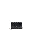 CHANEL CLASSIC WALLET ON CHAIN LAMBSKIN BLACK SHW