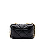 CHANEL MEDIUM 19 BAG LAMBSKIN BLACK MULTICOLOUR HARDWARE(MICROCHIP)