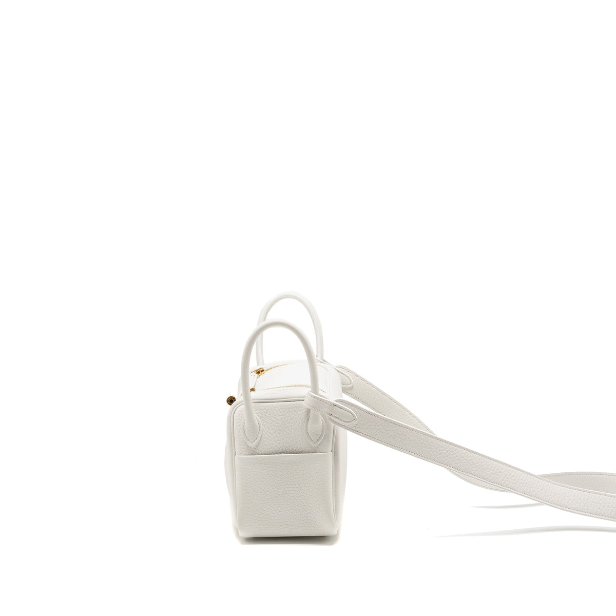 HERMES MINI LINDY II CLEMENCE NEW WHITE GHW