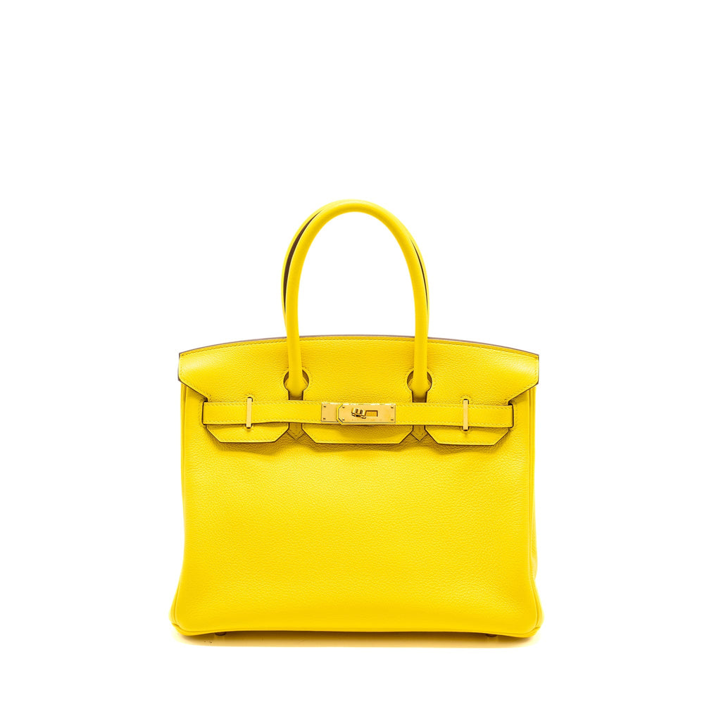 Hermes Birkin 30 Taurillon Novillo leather 9O Jaune De Naples GHW